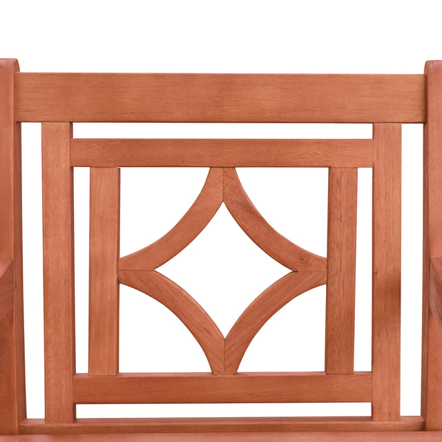 Malibu Outdoor Patio Diamond Eucalyptus Dining Armchair