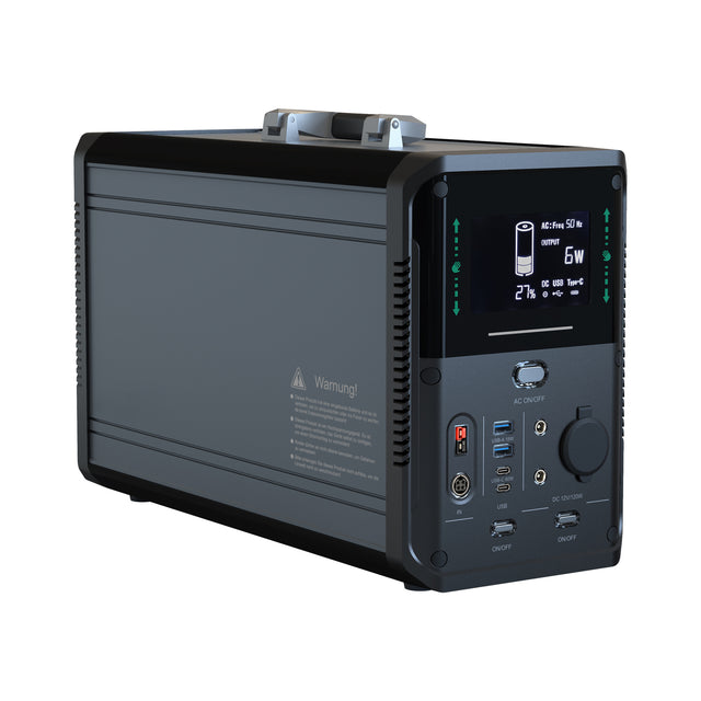 Portable Power Bank with 1500W Max Load PowerLiFePO4,1380Wh, 28.8V/48Ah,2xUSB-A(18W),2xUSB-C( 60W),2xDC5521( 12V 120W) 2xAC110V 50Hz/60Hz