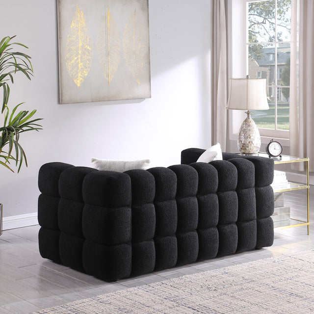 62.2length ,35.83" deepth ,human body structure for USA people, marshmallow sofa,boucle sofa ,White color,3 seater