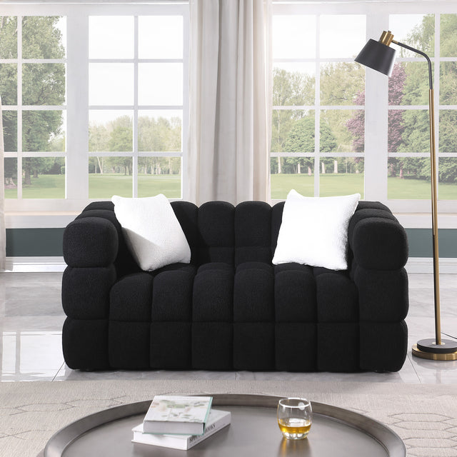 62.2length ,35.83" deepth ,human body structure for USA people, marshmallow sofa,boucle sofa ,White color,3 seater