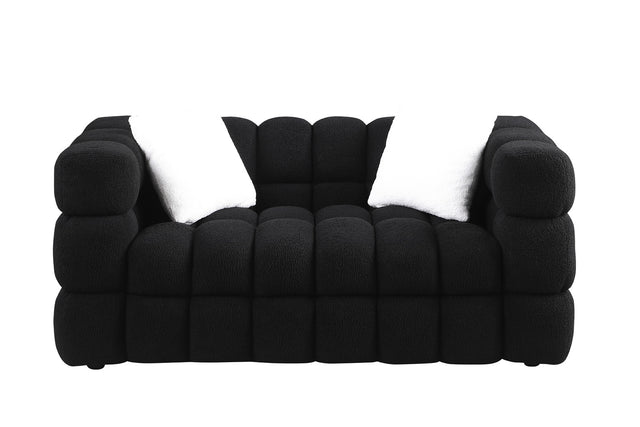 62.2length ,35.83" deepth ,human body structure for USA people, marshmallow sofa,boucle sofa ,White color,3 seater