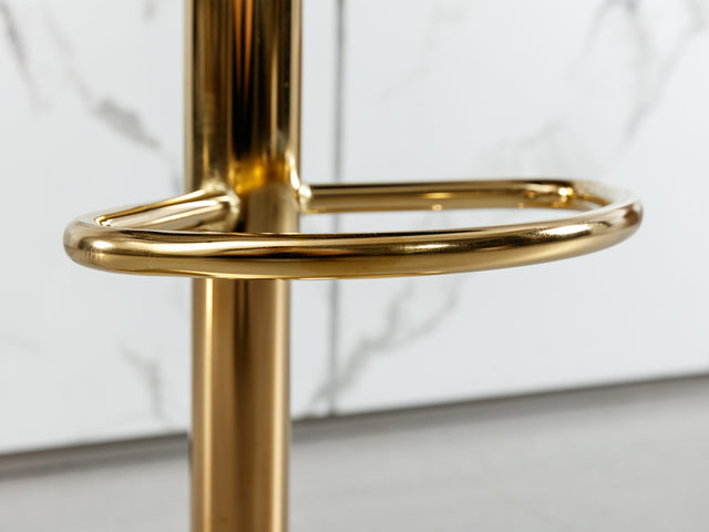 Golden Swivel Velvet Barstools Adjusatble Seat Height from 25-33 Inch, Modern Upholstered Bar Stool & Counter Stools with Nailheads for Home Pub and Kitchen Island,Set of 2, Black