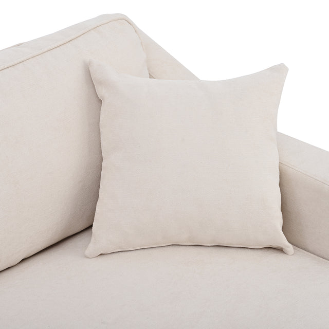 U-style Upholstered Modern Loveseat with Metal Legs – Durable with 2 Pillows, 2-3 People Seat Capacity