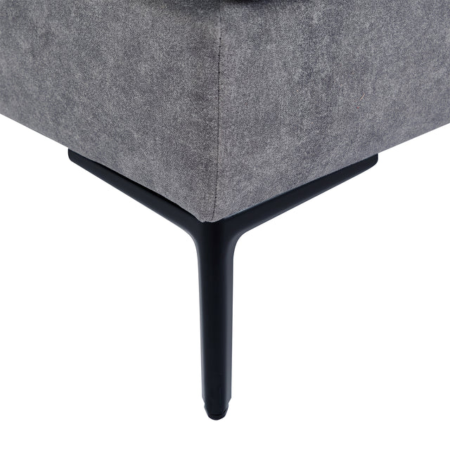 U-style Upholstered Modern Loveseat with Metal Legs – Durable with 2 Pillows, 2-3 People Seat Capacity