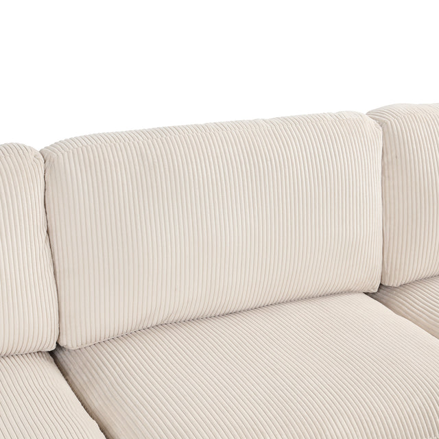 U_Style Modular Sectional Sofa with Ottoman L Shaped Corner Sectional for Living Room, Office, Spacious Space