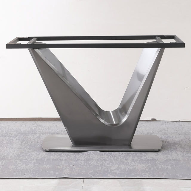 71inch Sintered Stone Table top with V shape Metal Leg Dining table