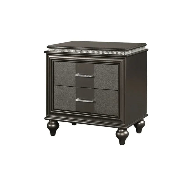 Ginger King 5 Pc LED Bedroom set made with wood in Copper