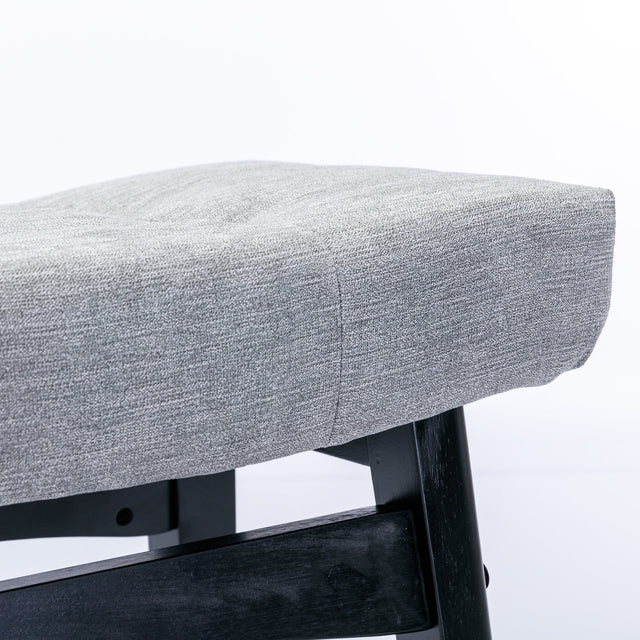 A&A Furniture,Counter Height 25" Stools for Kitchen Counter Backless Faux Leather Stools Farmhouse Island Chairs (25 Inch, Gray,Set of 2), SW1838GY