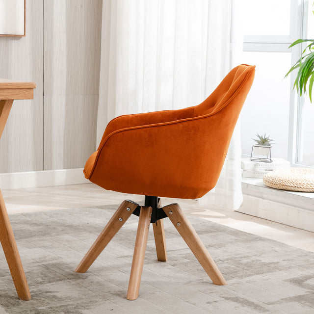 COOLMORE Solid Wood Tufted Upholstered Armless  home office  chair