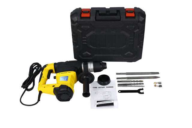 Professioinal Quality 1-1/4” SDS-Plus Heavy Duty Rotary Hammer Drill 13 Amp - Vibration Control, 3 Functions