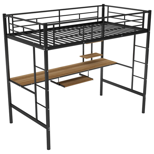 Loft Bed with Desk and Shelf , Space Saving Design,Twin（OLD SKU:MF193081AAB）