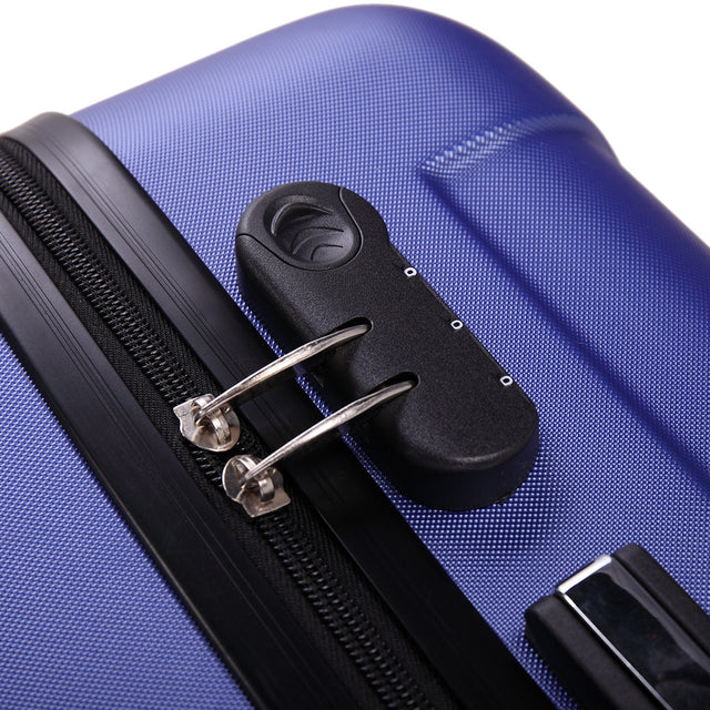 3-Piece Luggage Set (20/24/28), Expandable Carry on Suitcase with Spinner Wheels, Deep Blue