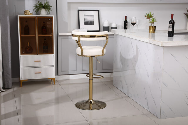 Bar Stools with Back and Footrest Counter Height Dining Chairs (1PCS/CTN)