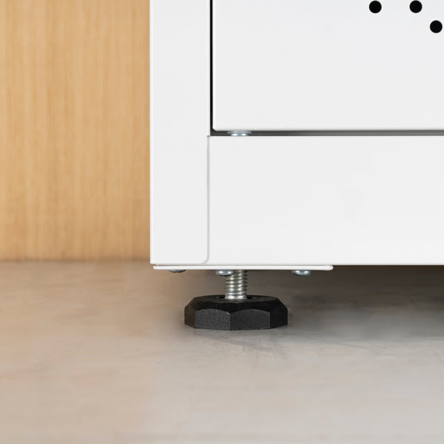 High Storage Cabinet with 2 Doors and 4 Partitions to Separate 5 Storage Spaces, Home/ Office Design