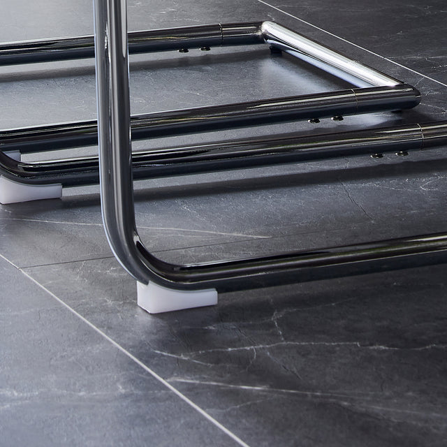 Modern Dining Chairs With Faux Leather Padded Seat Dining Living Room Chairs Upholstered Chair With Metal Legs Design for Kitchen, Living, Bedroom, Office Chairs Set of 2 (White+PU Leather)