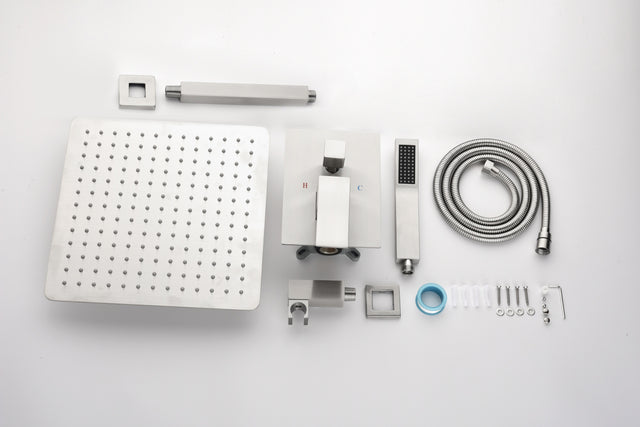 Ceiling Mounted Shower System Combo Set with Handheld and 16"Shower head