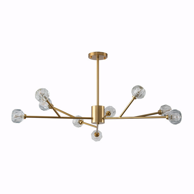 Modern American chandelier golden iron -9 bulb