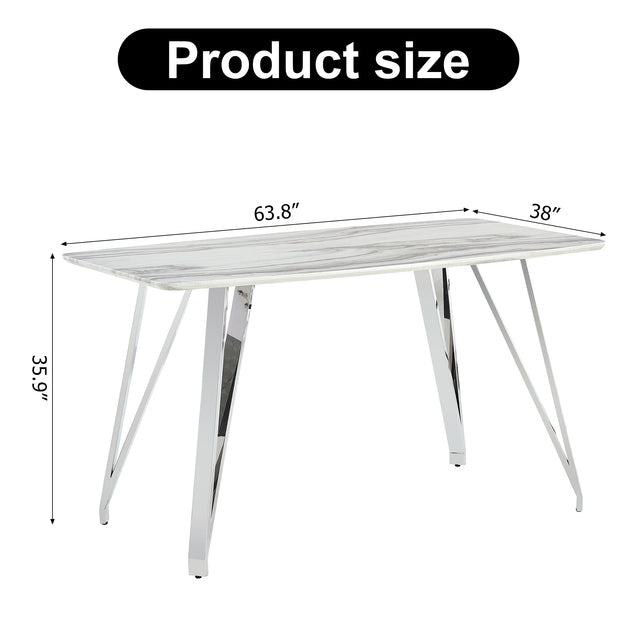 Bar table.Dining Table.Spacious MDF Top  Dining Table with plating Legs - Perfect for Bars and Gatherings at Home