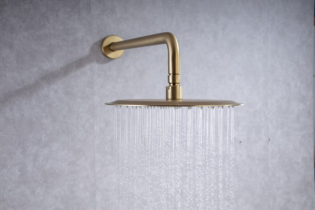 Shower Faucet Set, Wall Mount Round hower System Mixer Set, 10 Inch Rain Shower Head , Solid Brass, Rough-in Valve Included