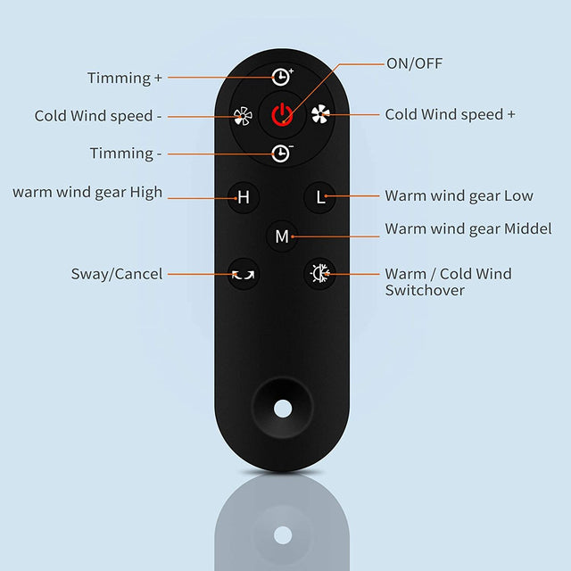 Simple Deluxe 32-inch Space Heater Bladeless Tower Fan, Heater & Fan Combo, 9H Timer 10 Speeds with Remote Control, Air Circulator Fan for Home Air Conditioner, Black & Grey