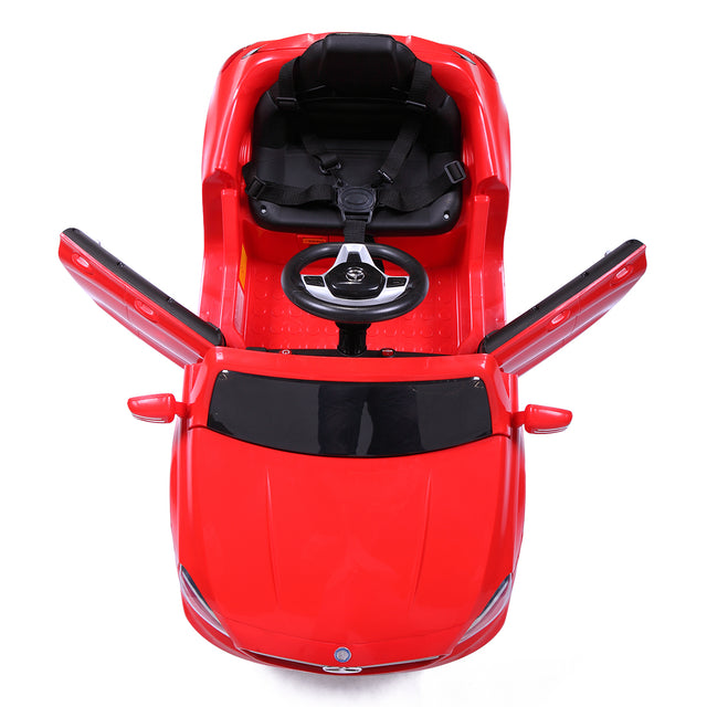 6V Licensed Mercedes Benz AMG Electric Vehicle, Kid Ride on Car with Parental Remote Control ,MP3 Player Headlights Opening Doors for Children 3-8, Red