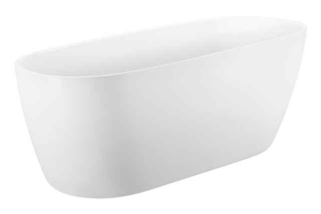 59" 100% Acrylic Freestanding Bathtub，Contemporary Soaking Tub，white bathtub