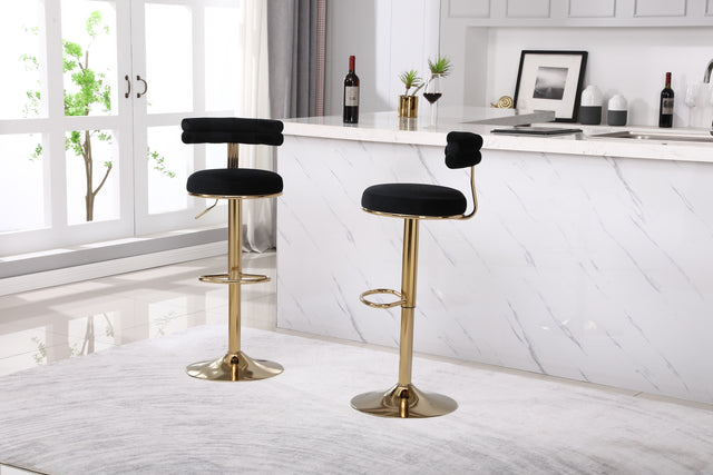 Bar Stools with Back and Footrest Counter Height Dining Chairs (2PCS/CTN)