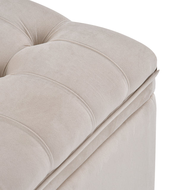 U-stye Upholstered Flip Top Storage Bench with Button Tufted Top