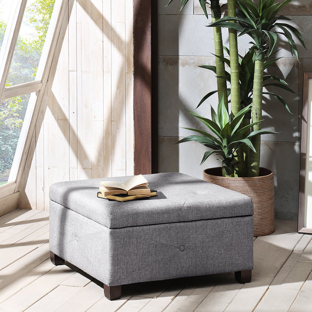 Aspen Button Tufted Storage Ottoman