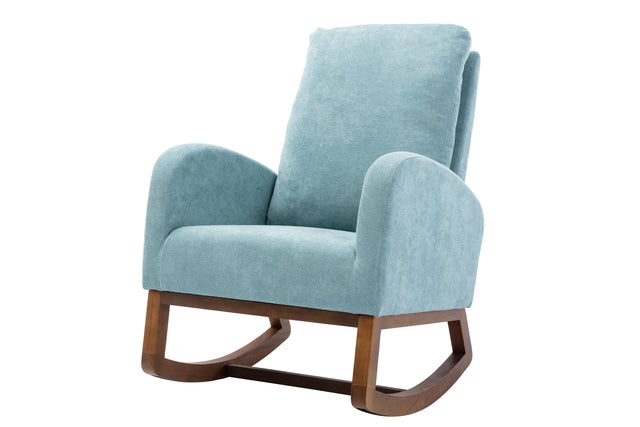 COOLMORE  living  room Comfortable  rocking chair  living room chair   Light  Blue