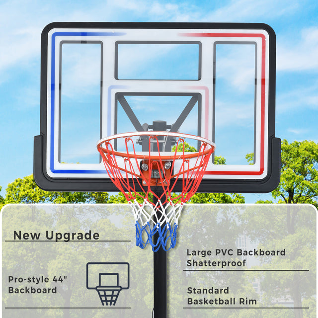 Portable Basketball Hoop Basketball System 8-10ft Height Adjustable for Youth Adults LED Basketball Hoop Lights, Colorful lights, Waterproof，Super Bright to Play at Night Outdoors,Good Gift for Kids