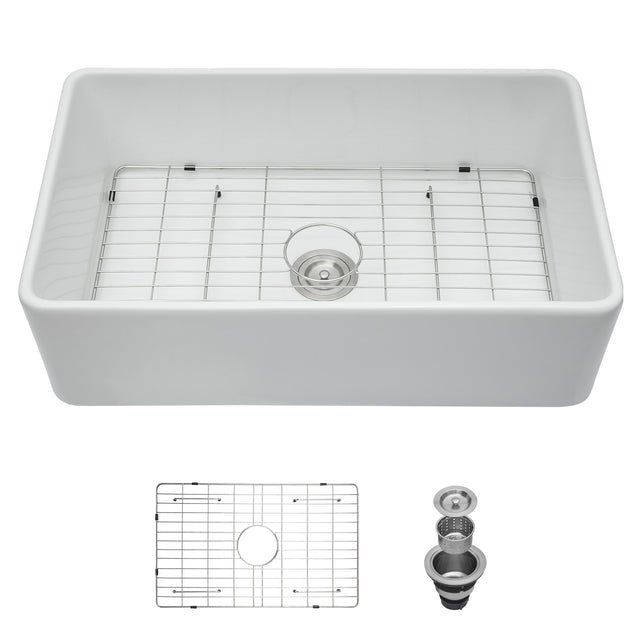 Farmhouse/Apron Front White Ceramic Kitchen Sink