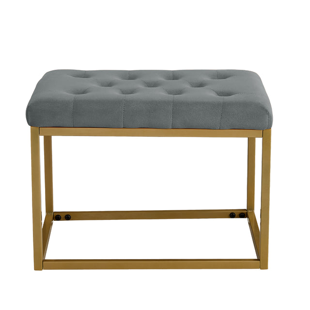 Velvet Shoe Changing Dark Grey  Footstool, Square Vanity Chair, Sofa Stool,Makup Stool .Vanity Seat ,Rest Stool. Piano Bench.Suitable for Clothes Shop,Living Room, Porch, Fitting Room Bedroom
