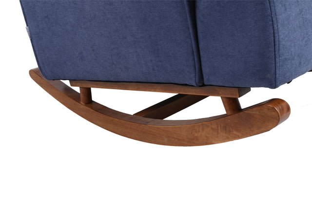 COOLMORE  living  room Comfortable  rocking chair  accent chair  Navy  fabric