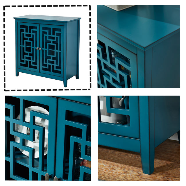 Storage Cabinet, Buffet Sideboard, Dark Teal