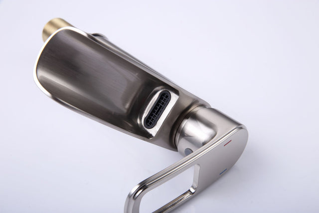 Bathroom Faucet Waterfall Bathroom Faucet Pop Up Drain Bathroom Sink Faucet,Faucet for Bathroom Sink,Single Handle Single Hole Bathroom Faucets