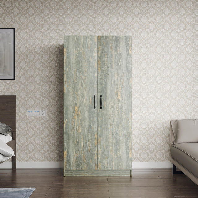 High wardrobe and kitchen cabinet with 2 doors,Grey