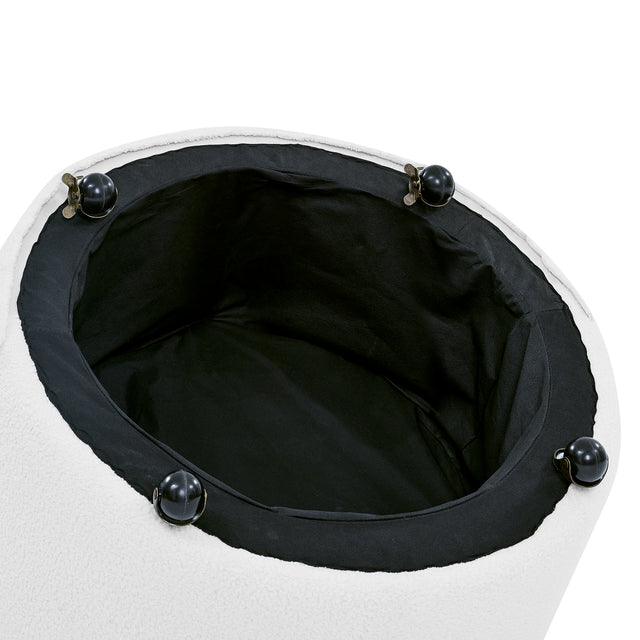 Loop Yarn Upholstered Accent Swivel Chair for Living Room Bedroom, with Movable wheels, Including 3 pillows, Beige