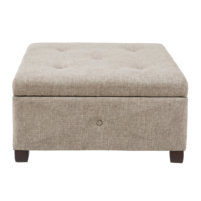Aspen Button Tufted Storage Ottoman