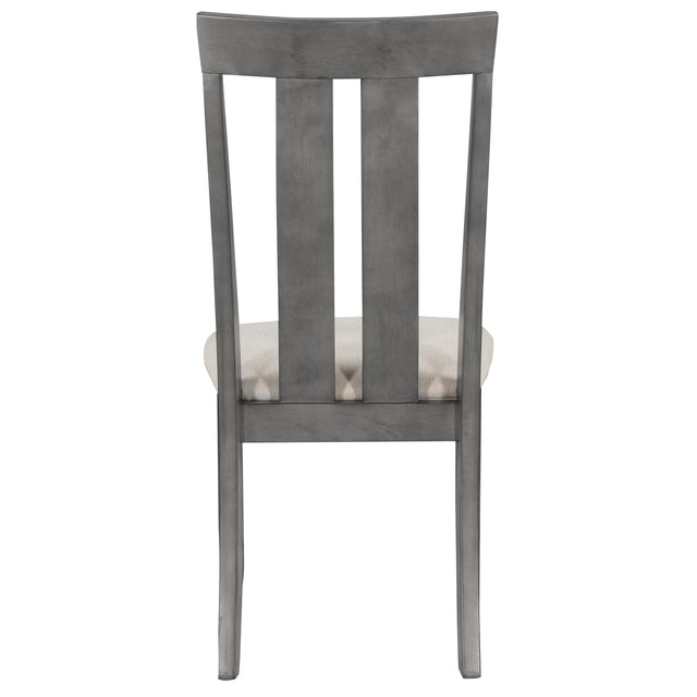 TREXM Set of 4 Dining Chairs Soft Fabric Dining Room Chairs with Seat Cushions and Curved Back  (Gray)