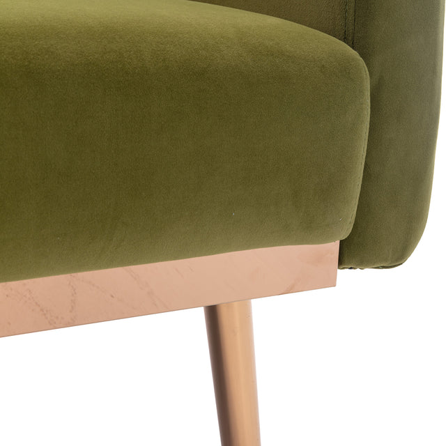 COOLMORE  Velvet  Sofa , Accent sofa .loveseat sofa with Metal  feet