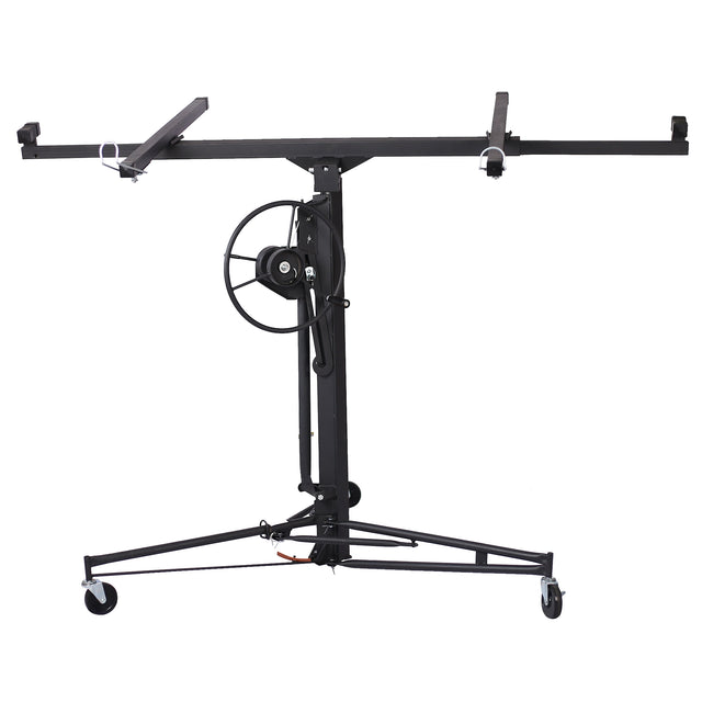 Drywall Lift Panel 11' Lift Drywall Panel Hoist Jack Lifter, black