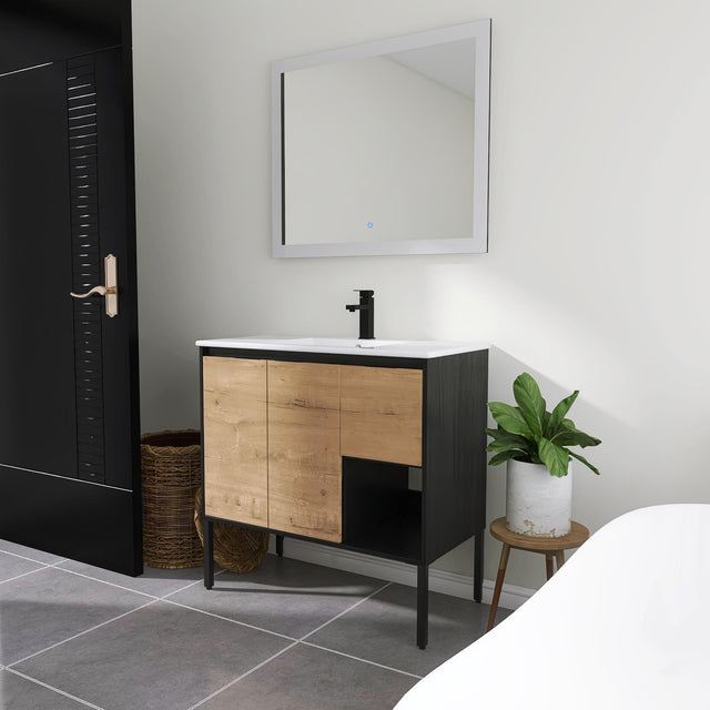 (Without Top)36 Inch Freestanding Bathroom Vanity,36x18