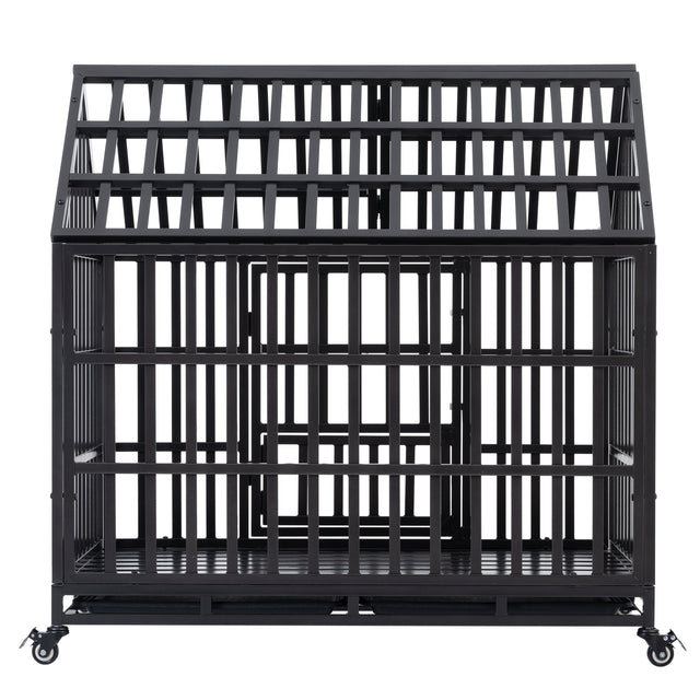 Heavy Duty Dog Cage  pet Crate with Roof
