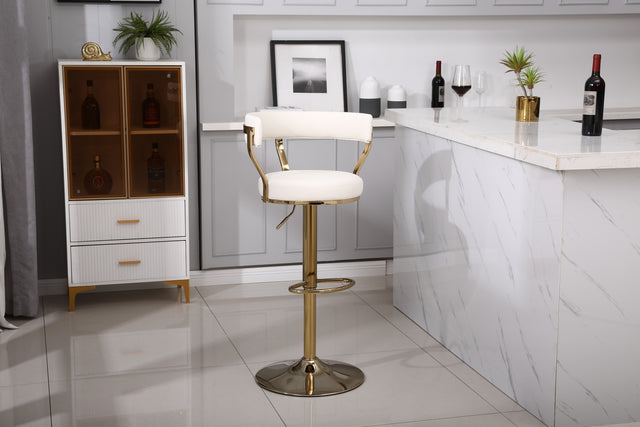 Bar Stools with Back and Footrest Counter Height Dining Chairs (1PCS/CTN)