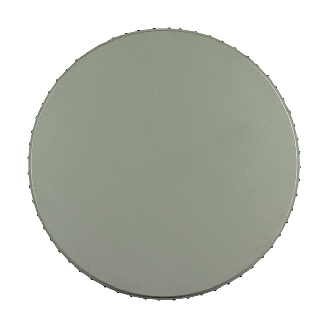 TOPMAX Mid-Century Round Table with Cross Legs for Small Places, Kitchen, Studio, Green