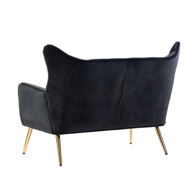 Pheneos 50" Loveseat with Tufted Wingback and Metal Legs