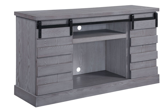 ACME Amrita TV Stand w/Fireplace, Gray Oak 91616
