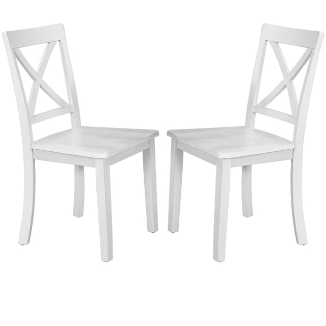 Orisfur. 5 Pieces Dining Table and Chairs Set for 4 Persons, Kitchen Room Solid Wood Table with 4 Chairs