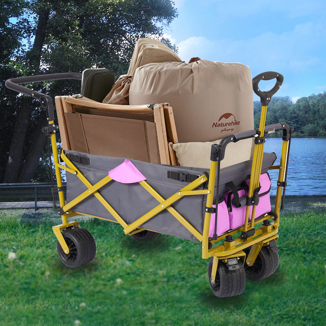 Push & Pull Utility Folding Wagon with Removable Canopy